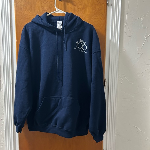 Disney Dark Blue 100 Exibition Hoodie - Picture 1 of 9